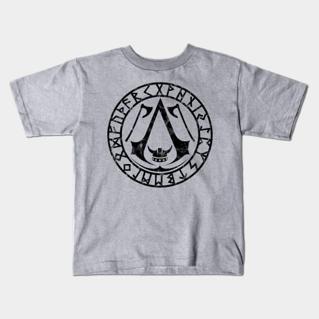 Assassin's Creed Valhalla Runes Kids T-Shirt by StebopDesigns